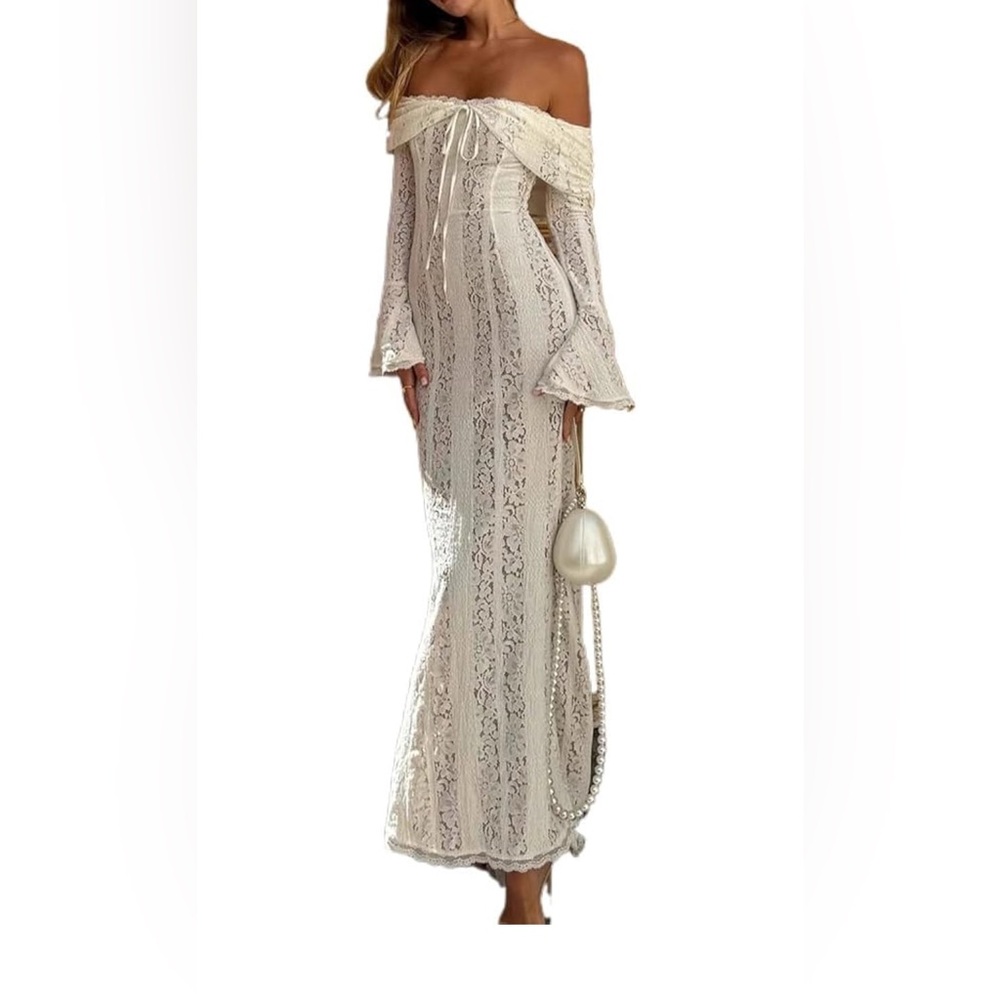 Elegant White Lace Dress